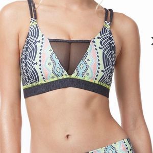 NWT $90 Anthropologie | Physique by Gypsy | Tulipe | Lime & Charcoal Bra